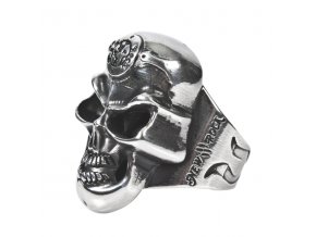 PRSTEN NEW ROCK M.SKULLRING-S1 SKULL RING BIG 24mm Diameter. 537002-N GRAN