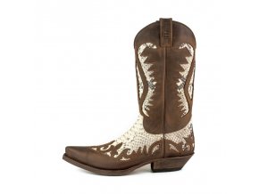 mayura boots 2567 crazy old sadale white python (1)