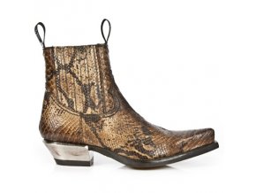 BOTY NEW ROCK M.7953-S7 SNAKE CUERO, WEST NEGRO ACERO