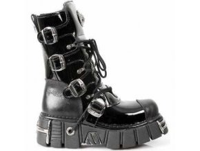 BOTY NEW ROCK M.313-S1 ITALI NEGRO Y CHAROL NEGRO, TOWER NEGRO ACERO ORIF Y C