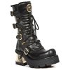 BOTY NEW ROCK M.8373-C1 ITALI NEGRO NOMADA NEGRO PL NEW NEGRO M8 ORO VIEJO