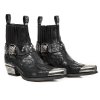 BOTY NEW ROCK M.WST005P-C1 ITALI NEGRO, PITON LUX NEGRO, WEST NEGRO ACERO, TACON ACERO