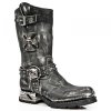 SLEVA - BOTY NEW ROCK M.MR030-S2 VINTAGE RASPADO NEGRO, MOTOROCK NEGRO T.ACERO