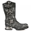 SLEVA - BOTY NEW ROCK M.MR030-S2 VINTAGE RASPADO NEGRO, MOTOROCK NEGRO T.ACERO