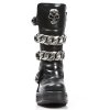 BOTY NEW ROCK M.8356-C1 ITALI NEGRO, ANTIK NEGRO, PLATF.NRK TACON SKULLL A