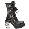 BOTY NEW ROCK M.8366-S1 VINTAGE FLOWER NEGRO, ANTIK NEGRO, T.SKULL ACERO