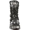 BOTY NEW ROCK M.107-S2  ITALI NEGRO, PULIK ACERO, REACTOR NEGRO TOBERAS