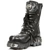 BOTY NEW ROCK M.107-S2  ITALI NEGRO, PULIK ACERO, REACTOR NEGRO TOBERAS