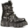 BOTY NEW ROCK M.1011-S1 Itali Negro, TOWER NEGRO ACERO ORIFICIO