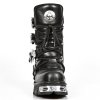 BOTY NEW ROCK M.391-C1 SILVER CHAPADO EN PLATA REAL Itali Negro, Nomada Negro, REACTOR NEGRO