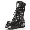 BOTY NEW ROCK M.391-C1 SILVER CHAPADO EN PLATA REAL Itali Negro, Nomada Negro, REACTOR NEGRO