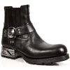 BOTY NEW ROCK M.MR007-S1 Itali Negro, MOTOROCK NEGRO TACON ACERO