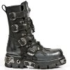 BOTY NEW ROCK M.591-S2  ITALI NEGRO Y PULIK ACERO, REACTOR NEGRO TOBERAS ORI Y C