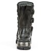 BOTY NEW ROCK M.591-S2  ITALI NEGRO Y PULIK ACERO, REACTOR NEGRO TOBERAS ORI Y C