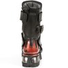 BOTY NEW ROCK M.195-S1 ITALI NEGRO, FLORENTIC ROJO, NEW REACTOR NEGRO ORIFICI