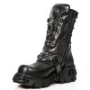 BOTY NEW ROCK M.1619-C1 ITALI NEGRO, PLANING NEGRO M3 OXIDO MILITAR