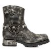 BOTY NEW ROCK M.MR041-S3 VINTAGE RASPADO NEGRO VIVO NEGRO MOTOROCK NEGRO
