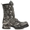 BOTY NEW ROCK M.MR019-S2 VINTAGE RASPADO NEGRO MOTOROCK NEGRO TACON ACERO