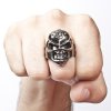 PRSTEN NEW ROCK M.SKULLRING-S1 SKULL RING BIG 24mm Diameter. 537002-N GRAN