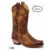 Jama Old West Boots  18139E CODY BROWN ANTIQUA HAND PAINTED dámská westernová obuv