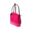 Dámská kožená kabelka Florence 207, barva:Fuchsia/ brown