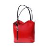 Dámská kožená kabelka Florence 207, barva:Red/Blk