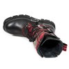 BOTY NEW ROCK M.1473T-C1 ITALI NEGRO TELA ESCOCESA ROJO PLANING NEGRO SIN