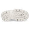 SLEVA - BOTY NEW ROCK M-TANK008-C6 CHAROL ARRUGADO BLANCO, NOBUCK ROSA, TANK BLANCO TORNILLOS