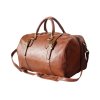 Cestovní kožená taška art. 7503 hnědá