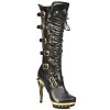 BOTY NEW ROCK M.PUNK005-C3 NOMADA NEGRO PLAT ORO PUNK PIRAMID TACON RECICL