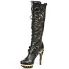 BOTY NEW ROCK M.PUNK005-C3 NOMADA NEGRO PLAT ORO PUNK PIRAMID TACON RECICL