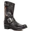 BOTY NEW ROCK M.GY32-S10 ITALI NEGRO, ITALI NEGRO, BORDADOS GRIS ALAS FUEGO