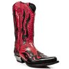 BOTY NEW ROCK M.7921-C5 NOMADA NEGRO, PITON ROJO, WEST NEGRO-ACERO T.ACERO