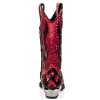 BOTY NEW ROCK M.7921-C5 NOMADA NEGRO, PITON ROJO, WEST NEGRO-ACERO T.ACERO