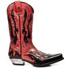 BOTY NEW ROCK M.7921-C5 NOMADA NEGRO, PITON ROJO, WEST NEGRO-ACERO T.ACERO