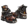 BOTY NEW ROCK  M.1495-C1 ITALI NEGRO, PULIK FUEGO, REACTOR NEGRO TOBERAS OR