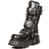 BOTY NEW ROCK M.148-C1 ITALI NEGRO NOMADA NEGRO TOWER NEGRO ACERO ORIFICIO
