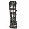 BOTY NEW ROCK M.735-C10 ITALI NEGRO PULIK ACERO, TOWER NEGRO ACERO