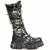 BOTY NEW ROCK M.735-C10 ITALI NEGRO PULIK ACERO, TOWER NEGRO ACERO