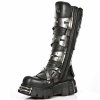 BOTY NEW ROCK M.735-C10 ITALI NEGRO PULIK ACERO, TOWER NEGRO ACERO