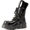 BOTY NEW ROCK M.313-S1 ITALI NEGRO Y CHAROL NEGRO, TOWER NEGRO ACERO ORIF Y C