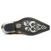 BOTY NEW ROCK M.7934-C5 SNAKE CUERO, WEST NEGRO ACERO