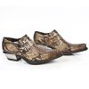 BOTY NEW ROCK M.7934-C5 SNAKE CUERO, WEST NEGRO ACERO