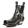 BOTY NEW ROCK M.7966-S1 ANTIK NEGRO, ITALI NEGRO, WEST NEGRO HCUADRADA