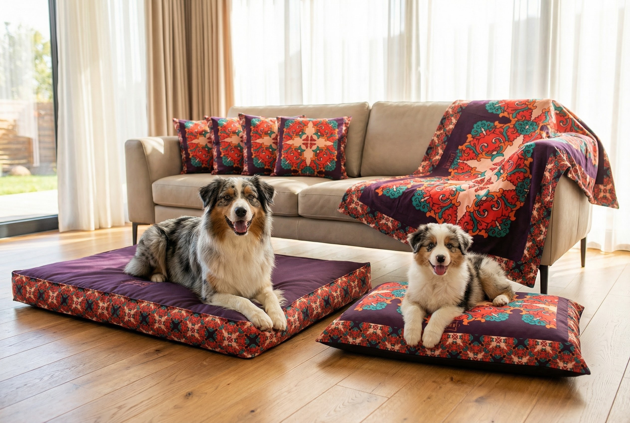 Luxury designer mattress dog bed Bohemian Circus by GAUCHITTO