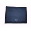 alt="Four-Leaf Clover mattress dog bed top view – geometric pattern details, durable recycled polyester fabric"