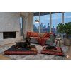 alt="Simple Red collection – decorative velvet cushion with matching throw blanket, stylish interior set"