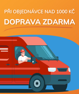 Při objednávce nad 1000 Kč doprava zdarma