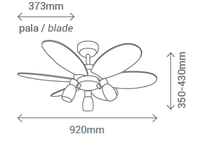 Schéma stropní ventilátor Sulion 072645 Tones