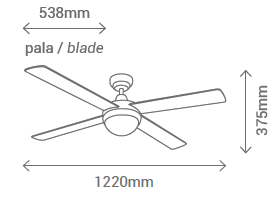 Schéma stropní ventilátor se světlem Sulion 075005 Cross CH